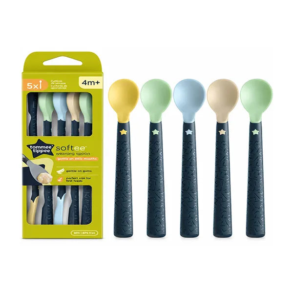 Tommee Tippee 5x Softee Weaning Spoon 4m+ 
