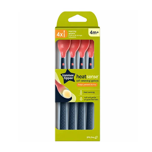 Tommee Tippee 4x Heat Senatural Starter Weaning Spoon 4m+ 