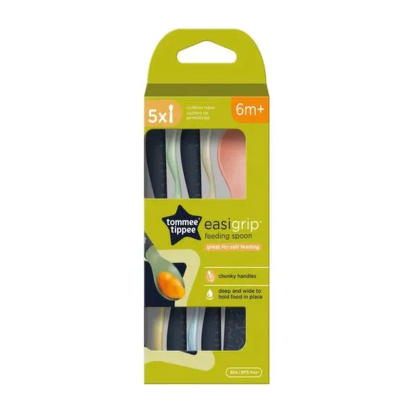 Tommee Tippee 5x Easigrip Feeding Spoon 6m+ 