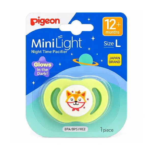 Pigeon Minilight Night Time Pacifier 1pc Fox L